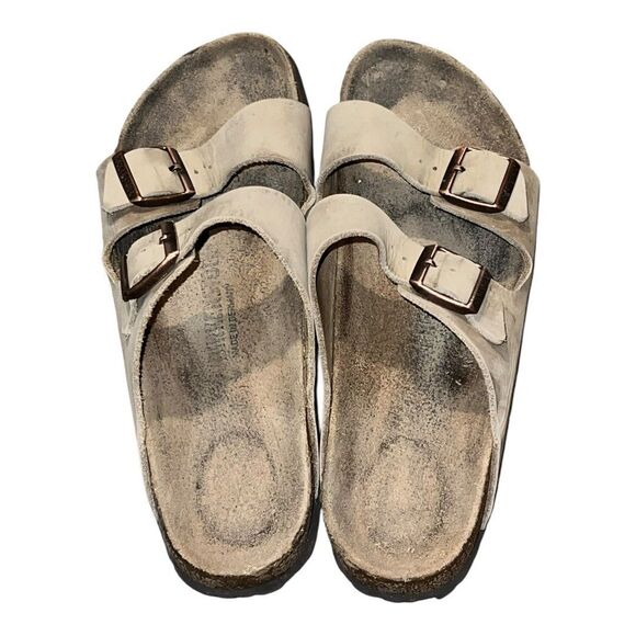 Birkenstock Arizona Suede Leather Casual Shoes Sandals EU 45 US Mens 11.5 - Picture 4 of 7